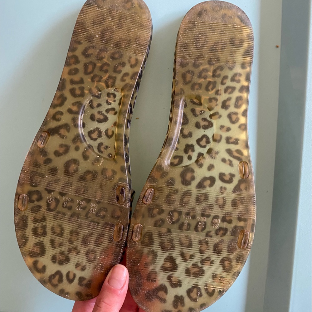 Coconut Slide on Leopard flats